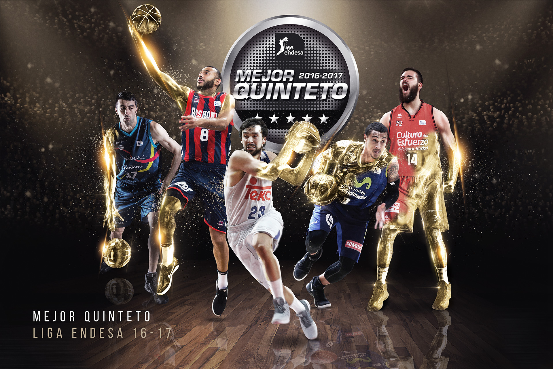 El mejor quinteto de la liga regular lo componen Llull, Jackson, Hanga, Dubljevic y Shermadini