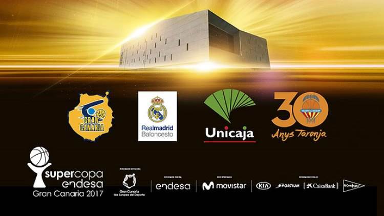 El viernes y sábado tenemos la Supercopa: Valencia Basket-Unicaja y Gran Canaria-Real Madrid