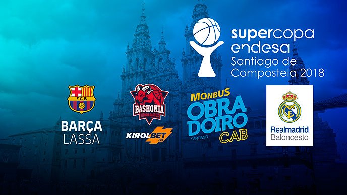 Barcelona-Baskonia y Obradoiro-Real Madrid, semifinales en la Supercopa