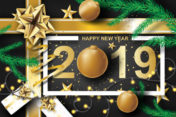 Feliz 2019 a todos; Urte berri on; Feliç any nou; Feliz ano novo