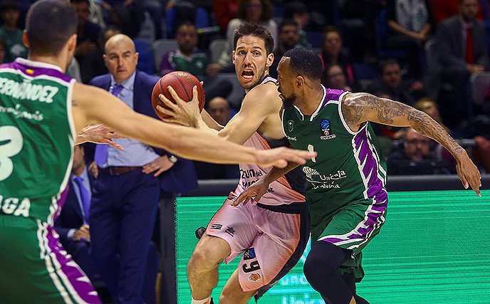 El Valencia Basket vence en Málaga y será líder de grupo; el Unicaja, contra el Alba Berlín; el Andorra sigue invicto