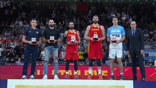 Ricky Rubio, elegido MVP; Marc Gasol también en el quinteto ideal con Scola, Fournier y Bogdanovic