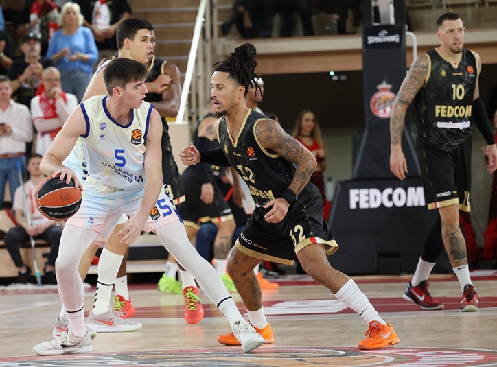 El Valencia Basket cae (90-84) ante un Mónaco que se escapó en el segundo cuarto
