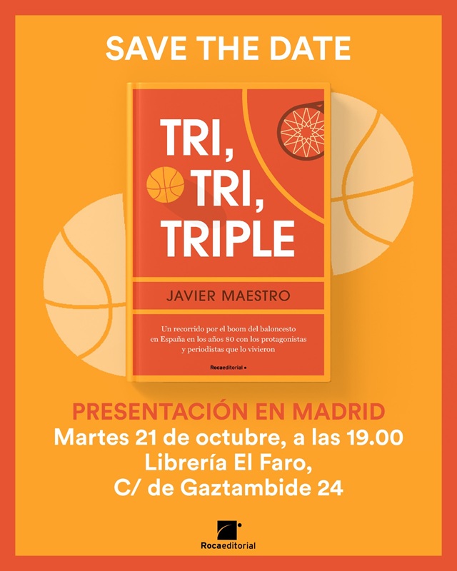 ‘Tri, tri, triple’, el libro se presenta el día 21 con un acto en Madrid
