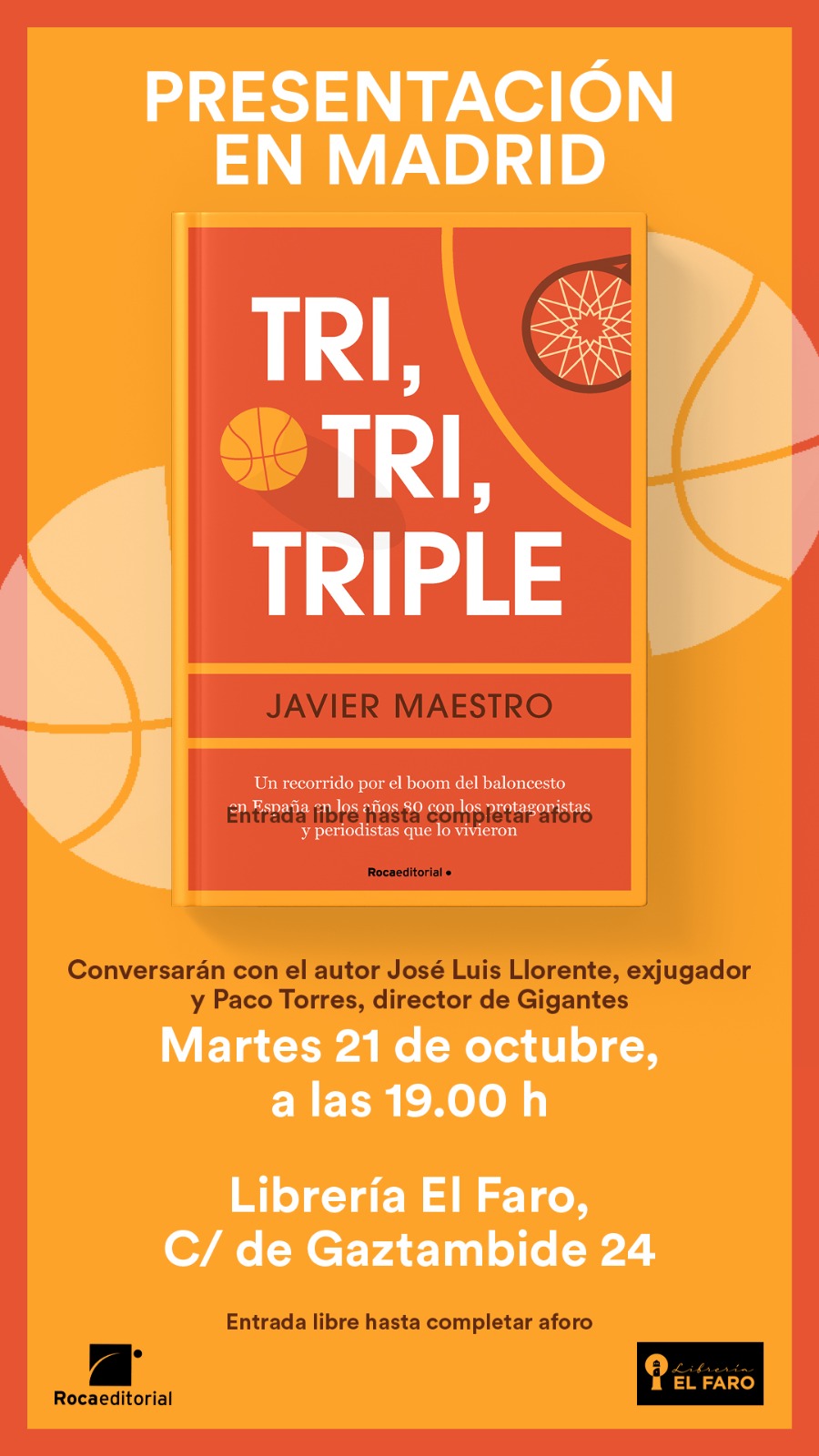Este martes, la presentación en Madrid del libro ‘Tri, tri, triple’