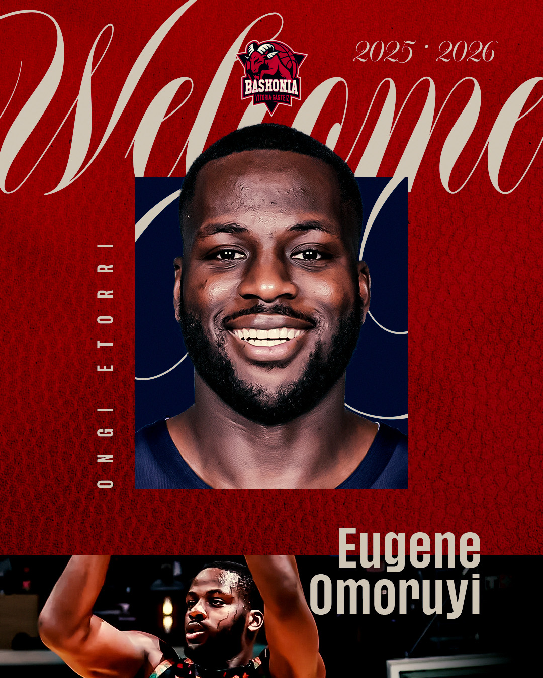 El Baskonia firma a Eugene Omoruyi para dos meses y el Olympiacos, a Monte Morris hasta junio