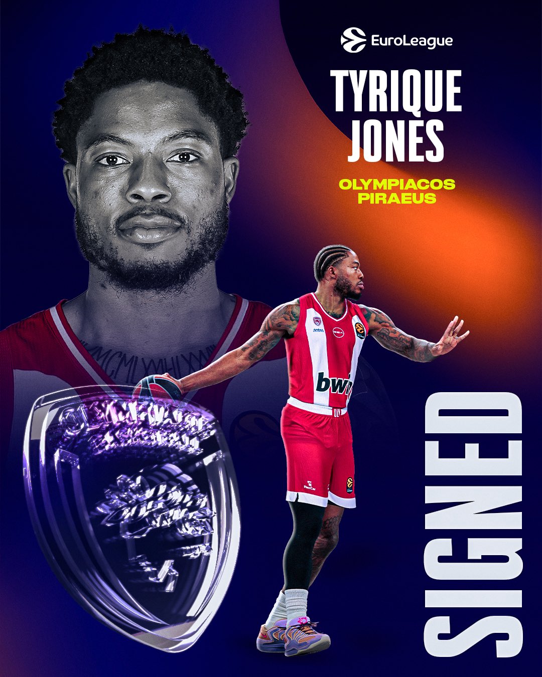 Jekiri, nuevo pívot del Partizán, Tyrique Jones, al Olympiacos y De Colo, al Fenerbahce
