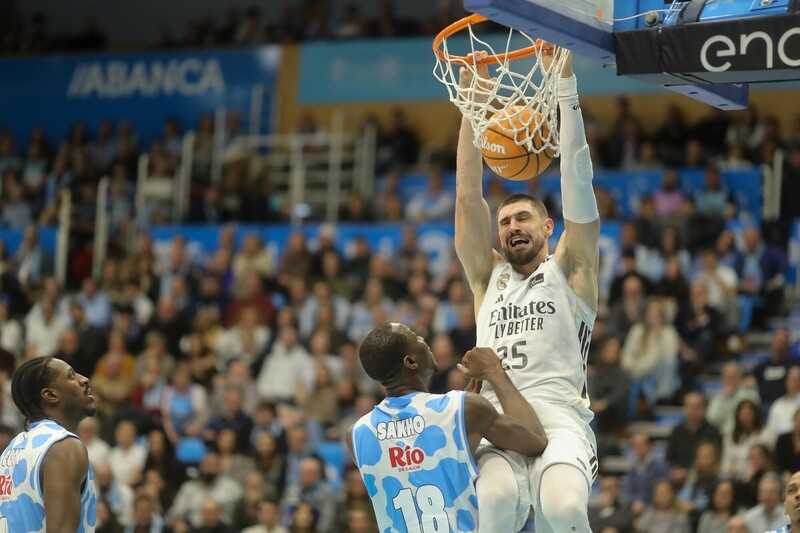 85-103: el Real Madrid ejecutó al Breogán en la recta final con el acierto en el triple y de Hezonja