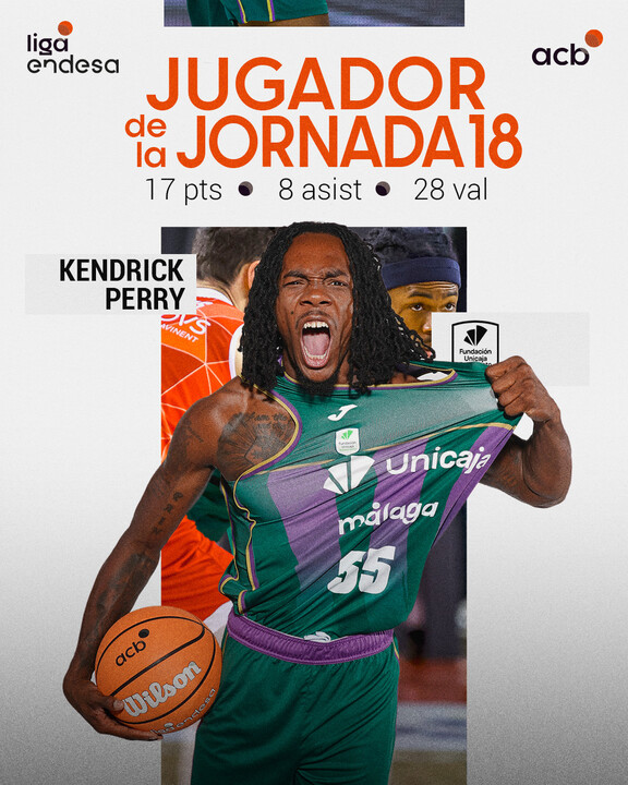 El ‘Arriba y Abajo’ de la jornada 18: Perry, un gran MVP; Procida se reivindica; el UCAM Murcia y el Bilbao Basket sonríen, el SP Burgos y el Granca lloran