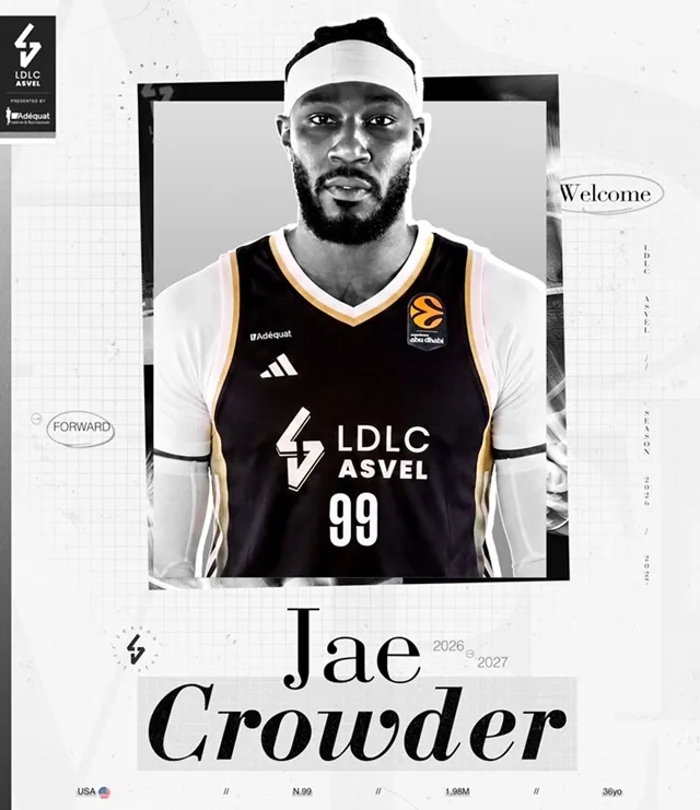 Jae Crowder, fichaje sorpresa del Asvel Villeurbanne, que anunció también a Myles Cale