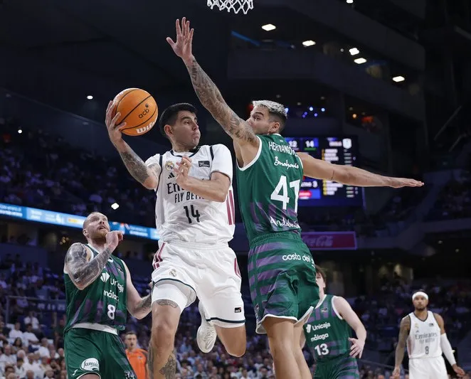 El Real Madrid remontó a un buen Unicaja en la recta final (89-87)
