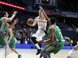 El Real Madrid aplasta al Unicaja (89-57); el Baskonia barre al Zalgiris (77-97) pese a sufrir unos instantes