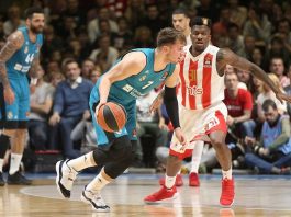 El Real Madrid salva un partido que se complicó al final para seguir cuartos con un triple de Doncic sobre la bocina