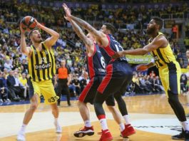 Al Baskonia no le alcanza otro buen partido para sorprender al Fenerbahce (95-89); Olympiacos logra el 1-1