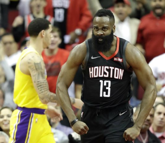 50 puntos de Harden en la victoria de los Rockets contra los Lakers; los Spurs aplastan a los Clippers