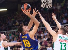 El Barça sigue a la caza del Efes, que ganó al Gran Canaria, con un trabajado triunfo contra el Zalgiris