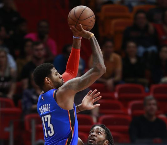 Triunfos contundentes de Nuggets y Oklahoma Thunder, con exhibición de Paul George, y Ricky Rubio lidera el de Utah Jazz