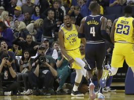 Los Warriors dan un aviso a los Nuggets; Oklahoma y Spurs ganan y pelean por evitar el octavo puesto