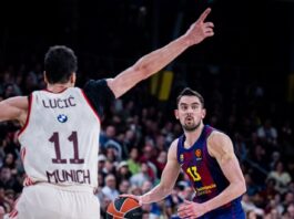 El Barcelona barrió al Bayern Munich (95-69) y el martes jugará el play-in contra el Estrella Roja