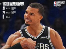 Wembanyama lideró el asalto, tras dos prórrogas, en Oklahoma City con 41 puntos y 24 rebotes